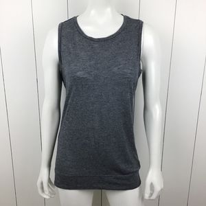 Athleta XS Siro Twist Back Tank Top Heather Gray